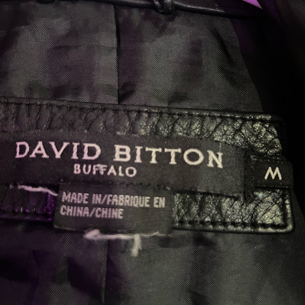 Buffalo David Bitton Women's Black Leather Jacket With Branded Label